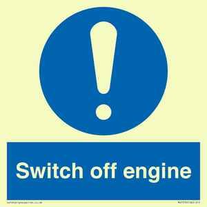 Switch off engine